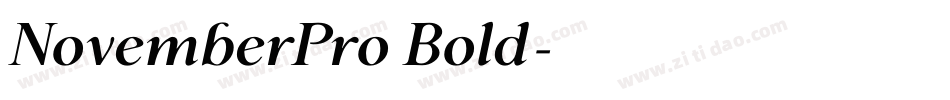 NovemberPro Bold字体转换
